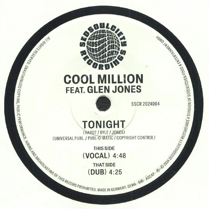 Tonight - Vinyl Single vinyl record cover