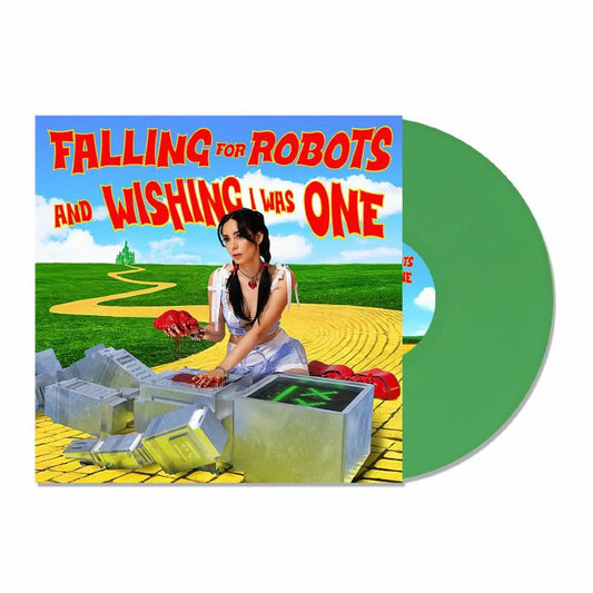 Falling For Robots & Wishing I Was One - Green Vinyl LP vinyl record cover