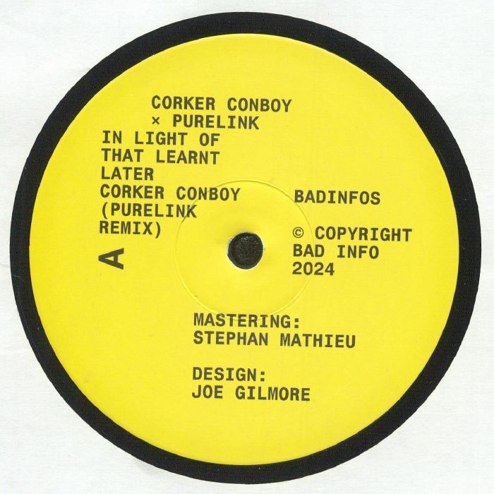In Light Of That Learnt Later (Purelink Remix) - Vinyl Single vinyl record cover