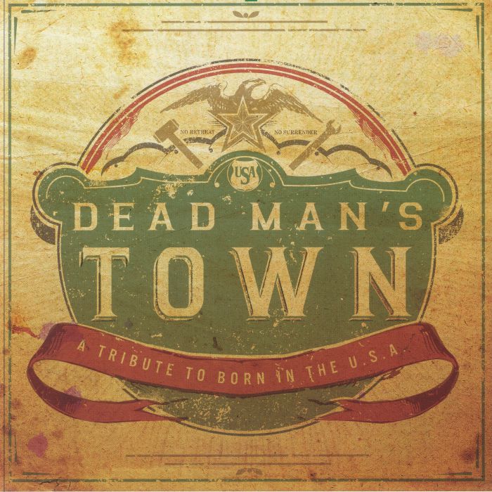 Dead Man's Town: A Tribute To Born In The USA - Red White & Blue Vinyl LP vinyl record cover
