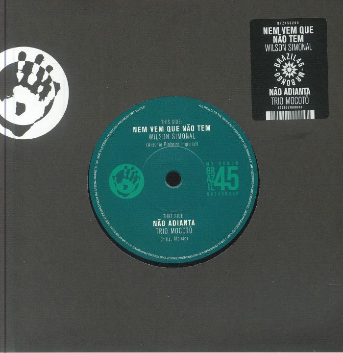 Nem Vem Que Nao Tem / Nao Adianta - Limited Edition Vinyl Single vinyl record cover