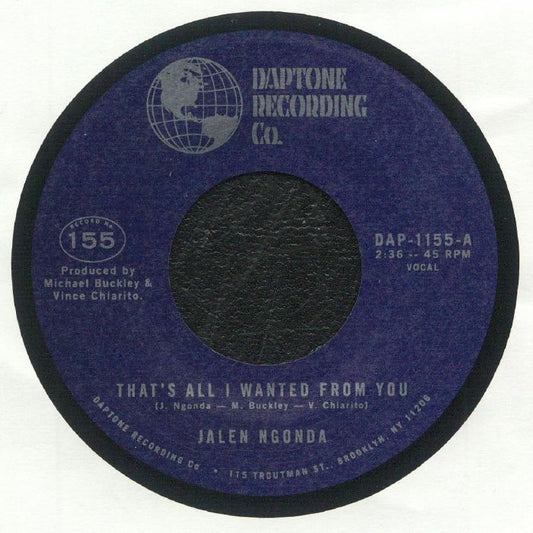 That's All I Wanted From You - Vinyl Single vinyl record cover
