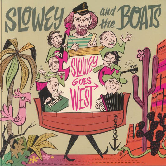 Slowey Goes West - Clear & Red Swirl Vinyl LP vinyl record cover