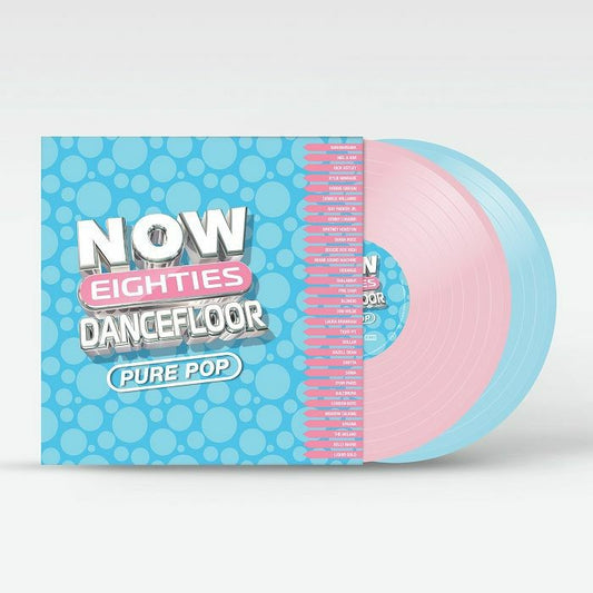 Now That's What I Call 80s Dancefloor: Pure Pop - Baby Pink & Baby Blue Vinyl 2xLP vinyl record cover
