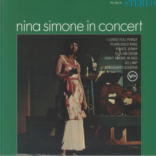 Nina Simone In Concert - Vinyl LP vinyl record cover