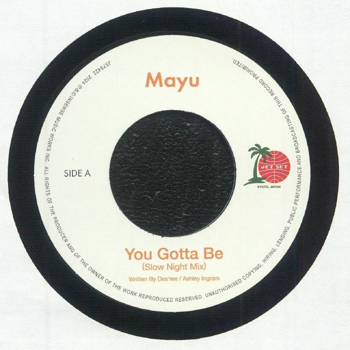You Gotta Be (Slow Night mix) - Vinyl Single vinyl record cover