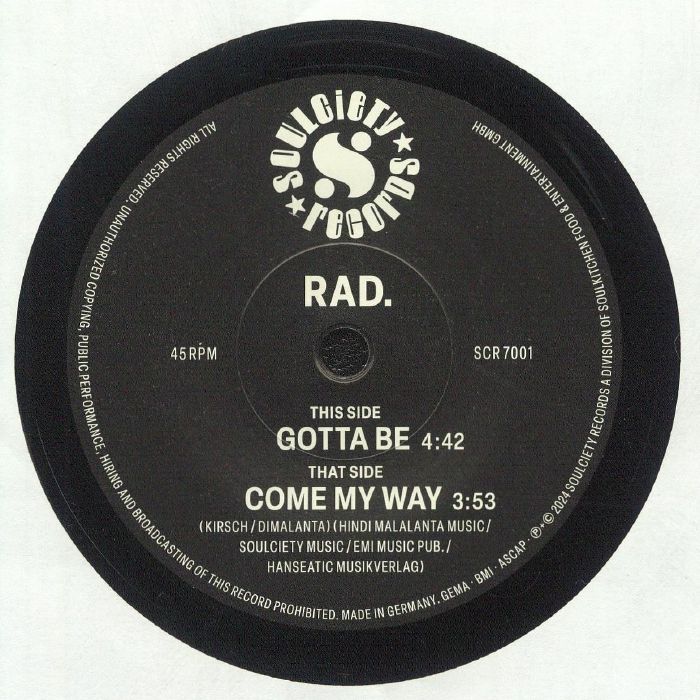 Gotta Be - Vinyl Single vinyl record cover