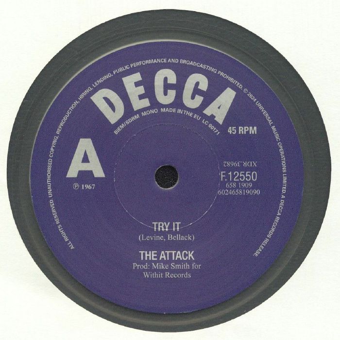 Try It - Limited Edition Clear Vinyl Single vinyl record cover