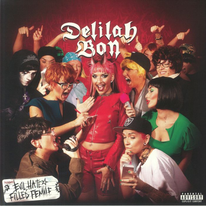 Evil Hate Filled Female - Red & Green Vinyl 2xLP vinyl record cover