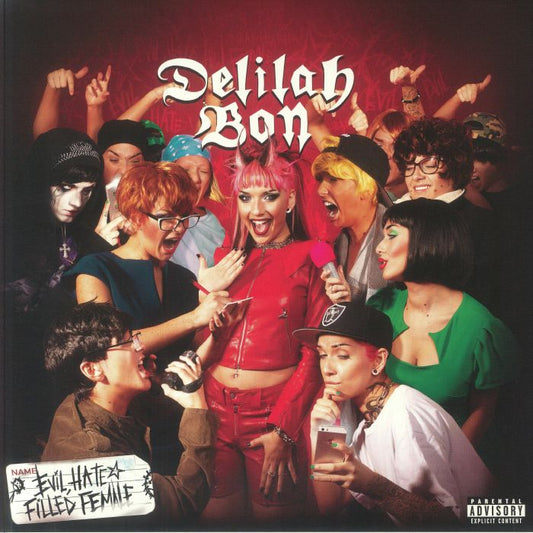 Evil Hate Filled Female - Red & Green Vinyl 2xLP vinyl record cover
