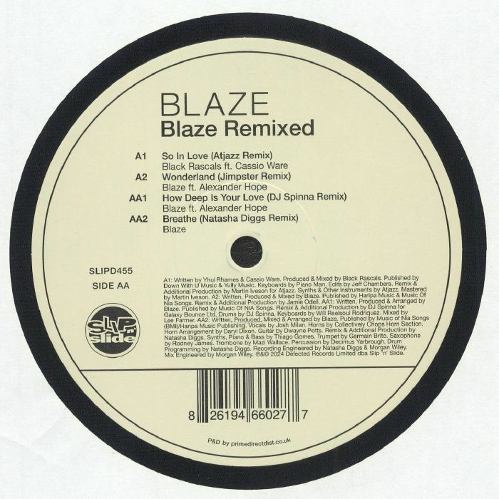 Blaze Remixed - Vinyl Single vinyl record cover