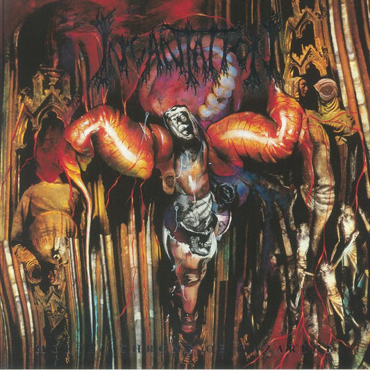 Mortal Throne Of Nazarene (Reissue) - Blood Red Vinyl LP vinyl record cover