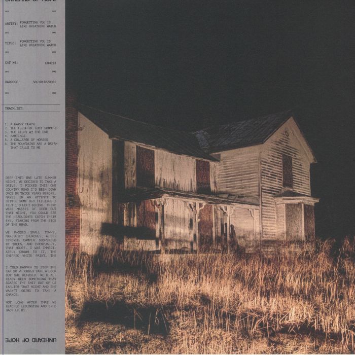 Forgetting You Is Like Breathing Water - Vinyl LP vinyl record cover