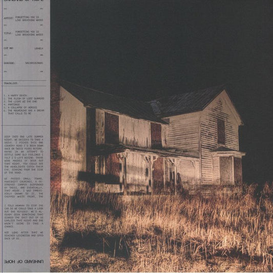 Forgetting You Is Like Breathing Water - Vinyl LP vinyl record cover