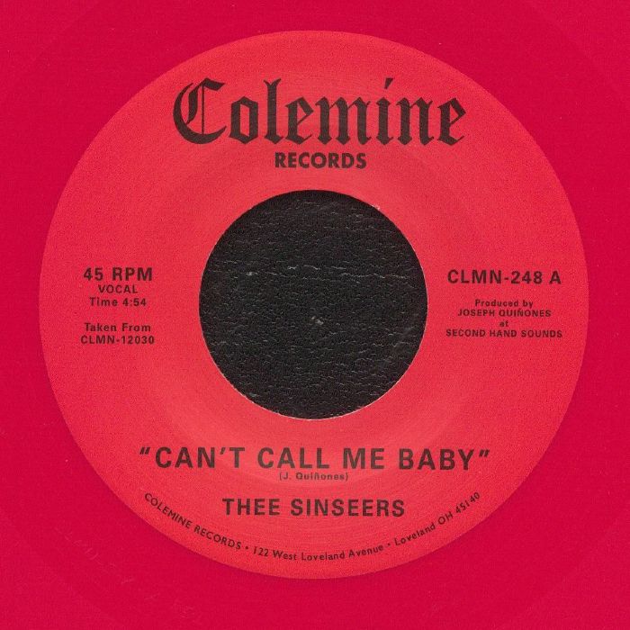 Can't Call Me Baby - Red Vinyl Single vinyl record cover