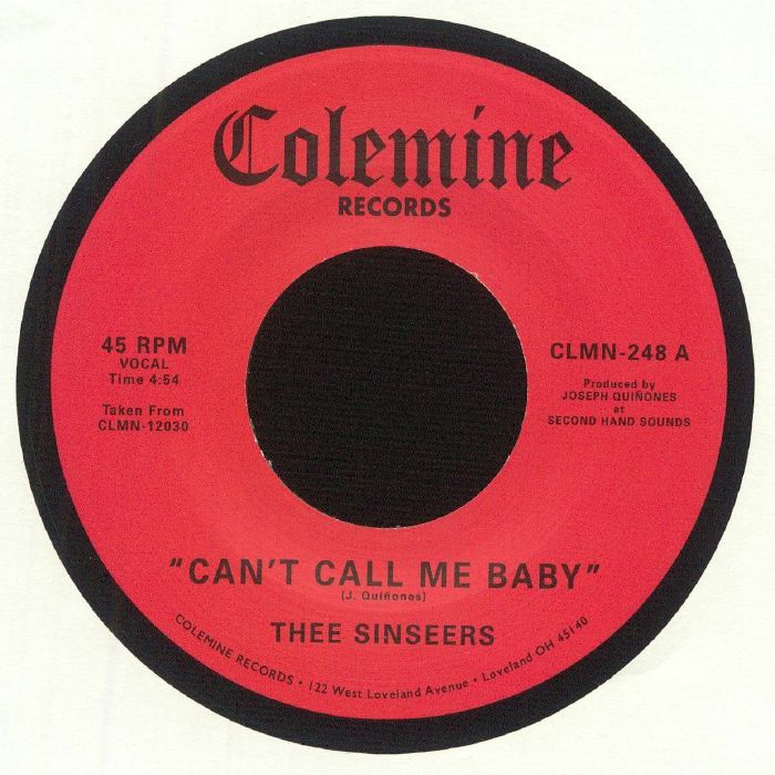 Can't Call Me Baby - Vinyl Single vinyl record cover
