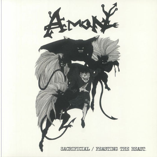 Sacrificial / Feasting The Beast - Limited Edition Red & Black Marbled Vinyl LP vinyl record cover