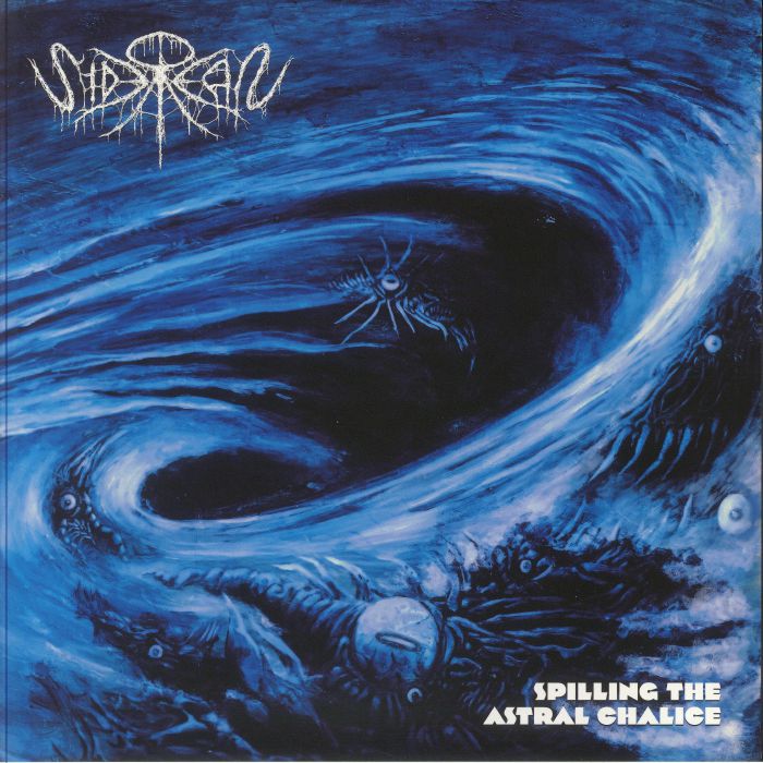 Spilling The Astral Chalice - Clear And Black Splatter Vinyl LP vinyl record cover