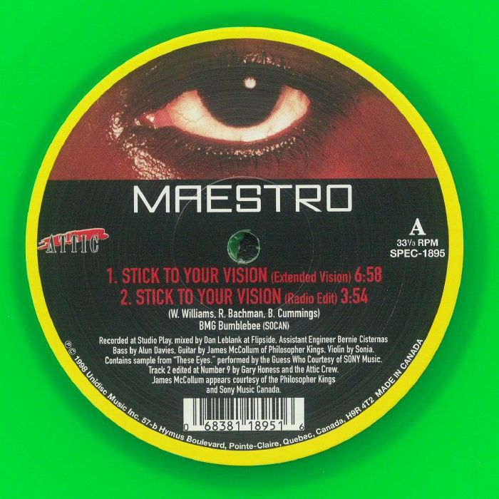 Stick To Your Vision - Green Vinyl Single vinyl record cover