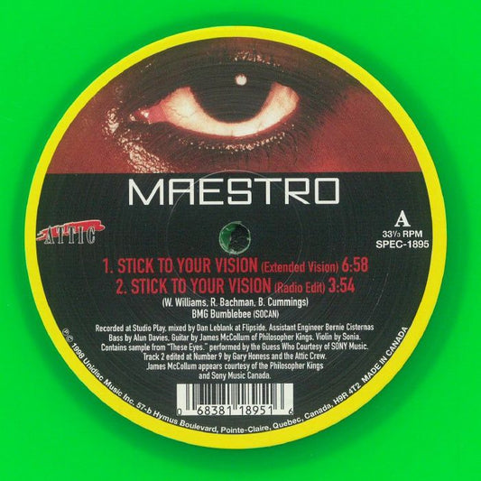 Stick To Your Vision - Green Vinyl Single vinyl record cover