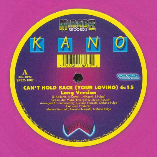 Can't Hold Back (You're Loving) - Limited Edition Purple Vinyl Single vinyl record cover