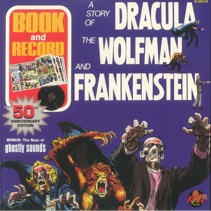 A Story Of Dracula, Frankenstein, & The Wolfman - Limited Edition Gold Metallic Vinyl 2xLP vinyl record cover