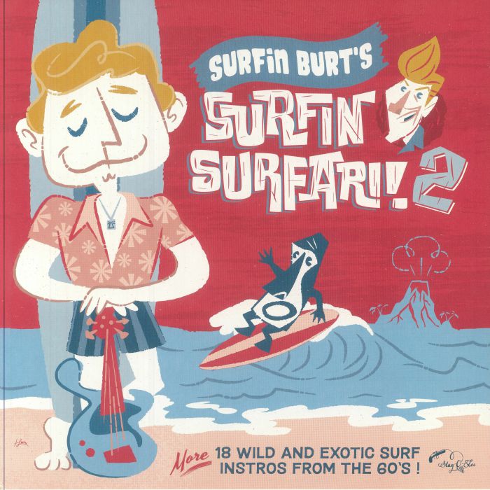 Surfin Burt's Surfin Safari! 2 - Limited Edition Red Vinyl LP vinyl record cover