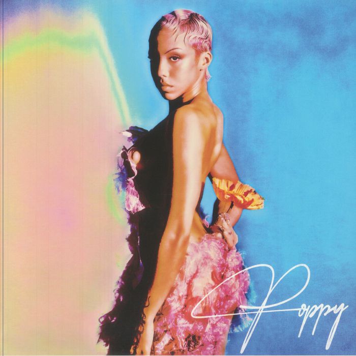 Poppy - Pink & White Sunburst Vinyl LP vinyl record cover