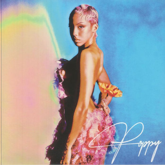 Poppy - Pink & White Sunburst Vinyl LP vinyl record cover