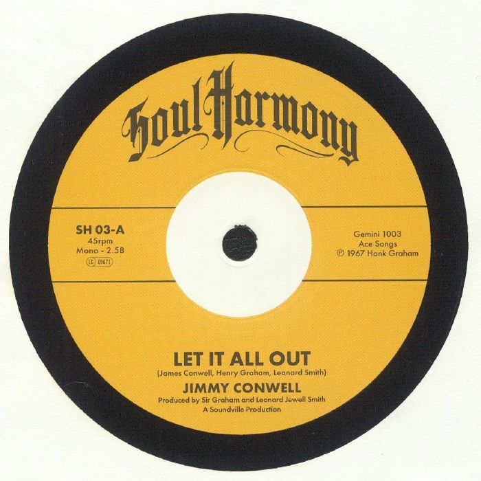Let It All Out - Vinyl Single vinyl record cover