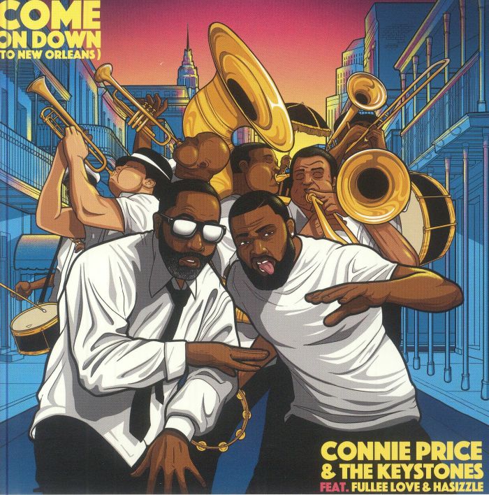 Come On Down (To New Orleans) - Yellow & Blue Splattered Vinyl Single vinyl record cover