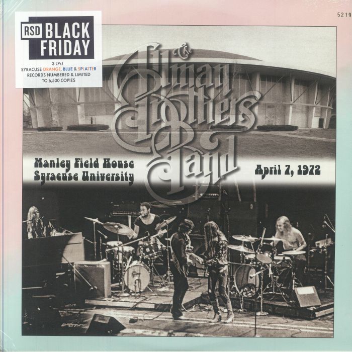 Manley Field House Syracuse University April 7 1972 - Limited Edition Orange & Blue Splatter Vinyl 3xLP vinyl record cover