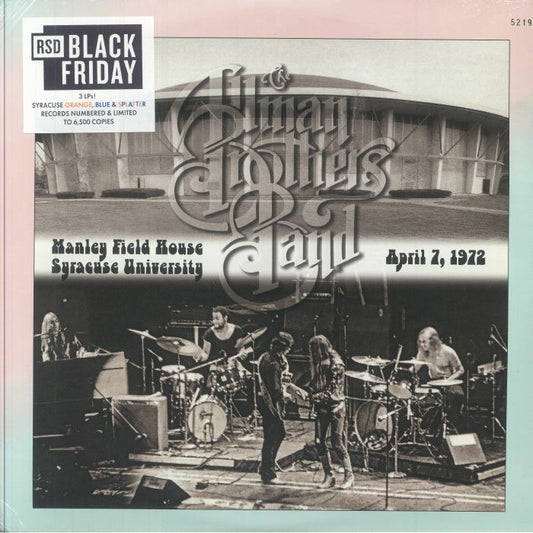 Manley Field House Syracuse University April 7 1972 - Limited Edition Orange & Blue Splatter Vinyl 3xLP vinyl record cover