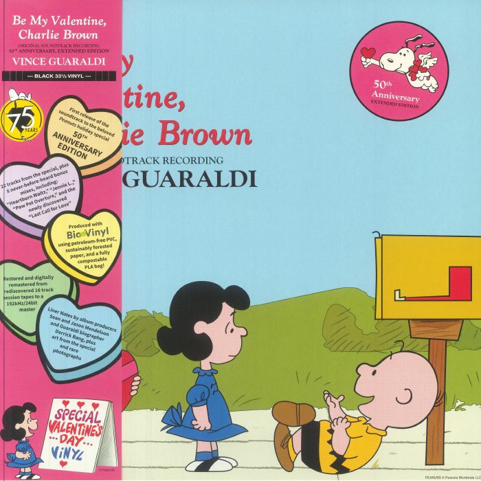 Be My Valentine Charlie Brown Soundtrack - 50th Anniversary Bio Vinyl LP vinyl record cover