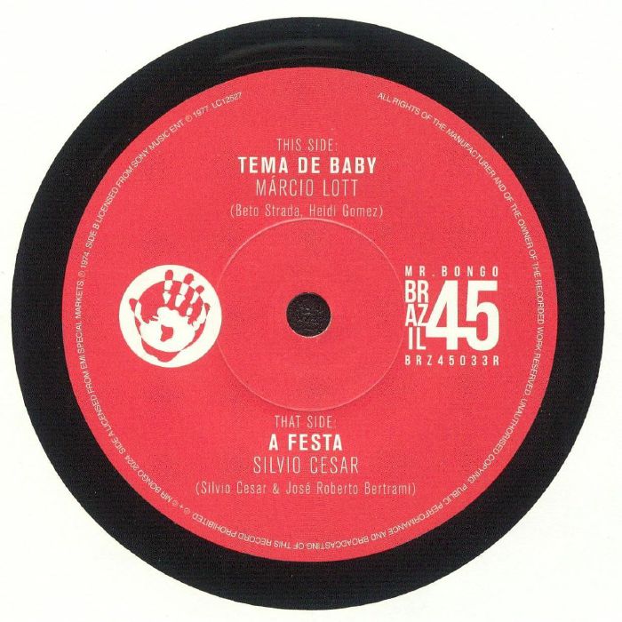 Tema De Baby - Vinyl Single vinyl record cover
