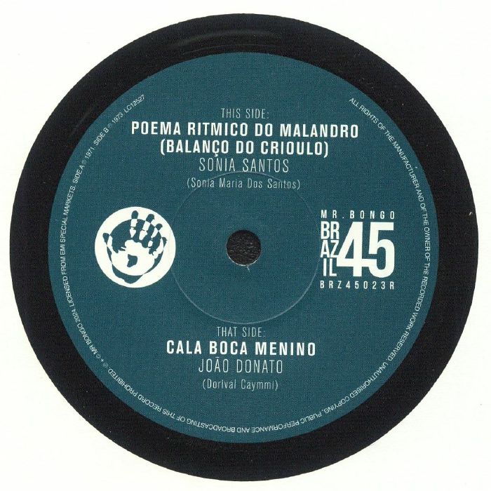 Poema Ritmico Do Malandro - Vinyl Single vinyl record cover