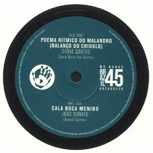 Poema Ritmico Do Malandro - Vinyl Single vinyl record cover