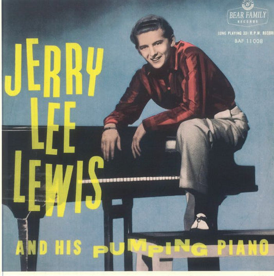 Jerry Lee Lewis & His Pumping Piano - Limited Edition Yellow Vinyl LP vinyl record cover