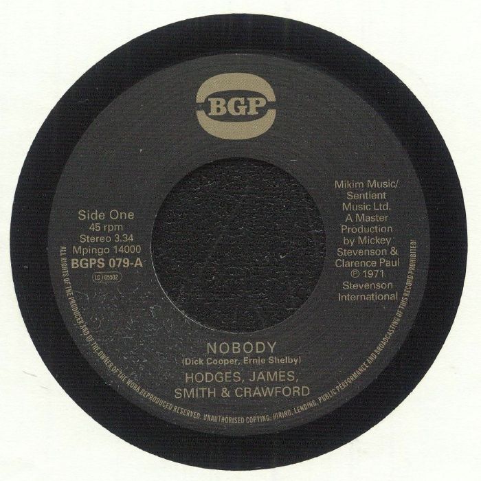 Nobody - Vinyl Single vinyl record cover