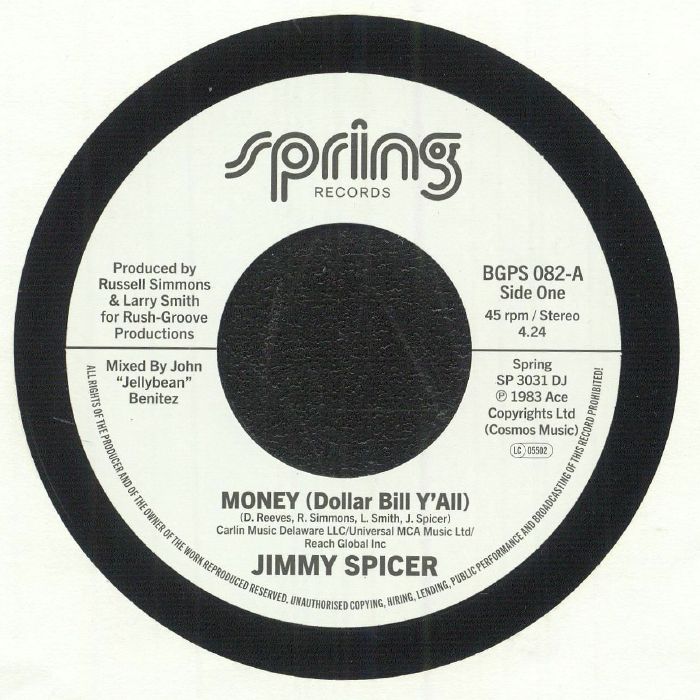 Money (Dollar Bill Y'all) - Vinyl Single vinyl record cover