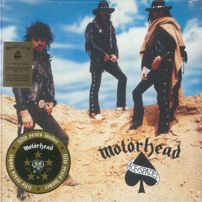 Ace Of Spades (50th Anniversary Edition) - Blue & White Vinyl LP vinyl record cover