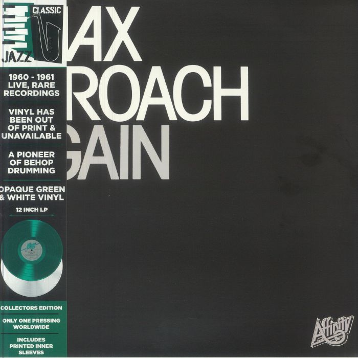 Max Roach Again - Green & White Vinyl 2xLP vinyl record cover