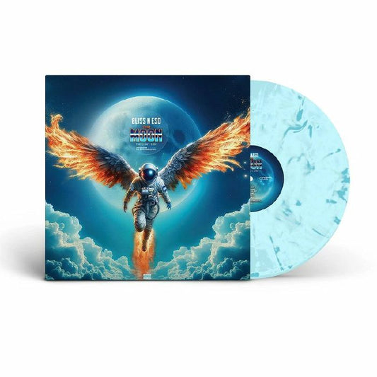 The Moon: The Light Side - Blue Vinyl LP vinyl record cover