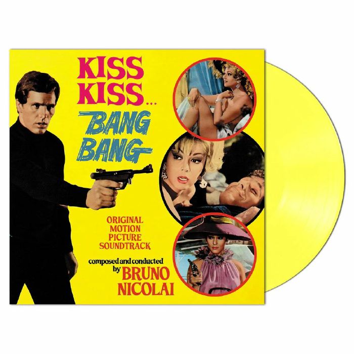 Kiss Kiss Bang Bang - Clear Yellow Vinyl LP vinyl record cover