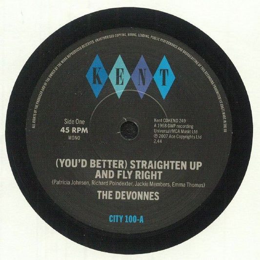 (You'd Better) Straighten Up & Fly Right - Vinyl Single vinyl record cover