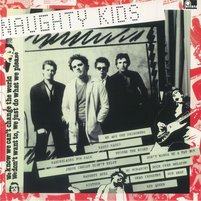 Naughty Kids - White & Red Splatter Vinyl LP vinyl record cover