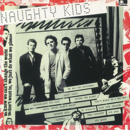 Naughty Kids - White & Red Splatter Vinyl LP vinyl record cover