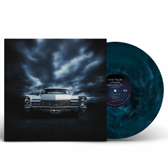 Suicidal Thoughts In The Back Of The Cadillac Part 3 - Blue Marbled Vinyl LP vinyl record cover