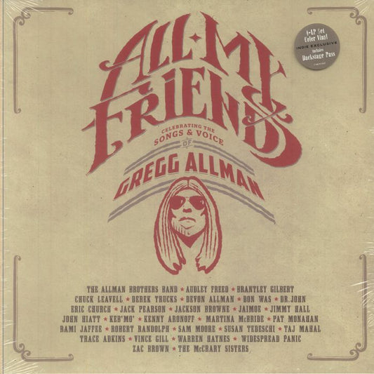 All My Friends: Celebrating The Songs & Voice Of Gregg Allman - Limited Edition Gold Vinyl 4xLP Box Set vinyl record cover