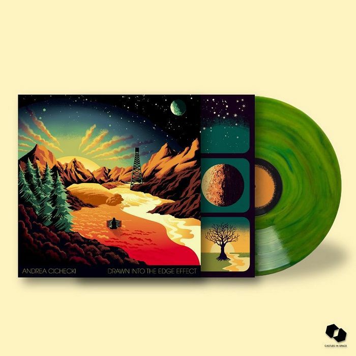 Drawn Into The Edge Effect - Limited Edition Green Vortex Vinyl LP vinyl record cover